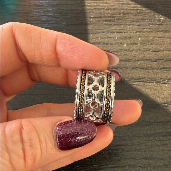 Park Lane Silver and Gold Accent Ring - Picture 4 of 4